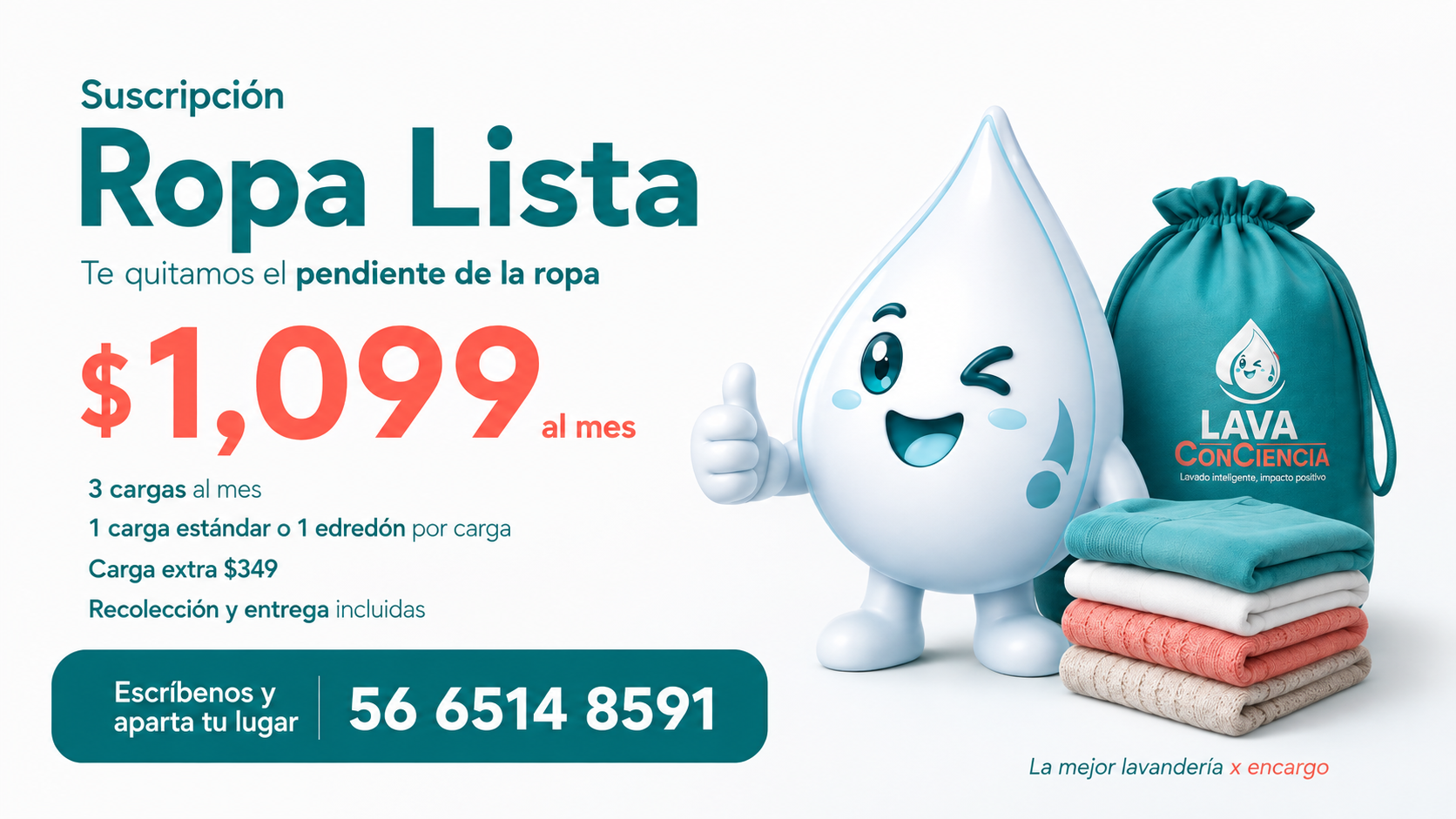 Promocional de la suscripcion Ropa Lista